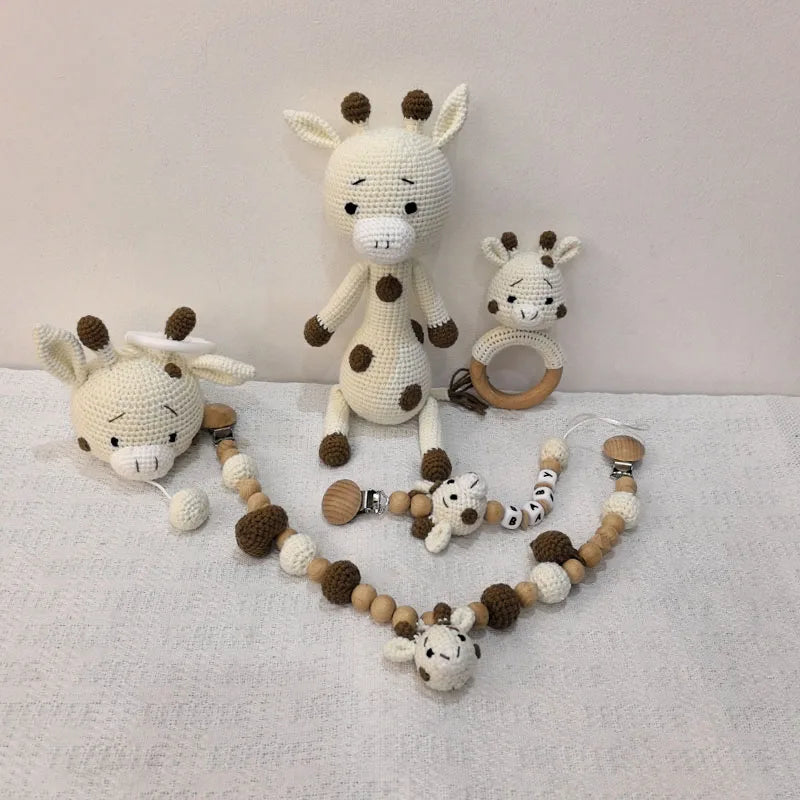 NaturaNest: Crochet Baby Rattle & Teether Set
