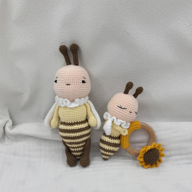 BuzzBabe: Crochet Bee Teether & Rattle Set