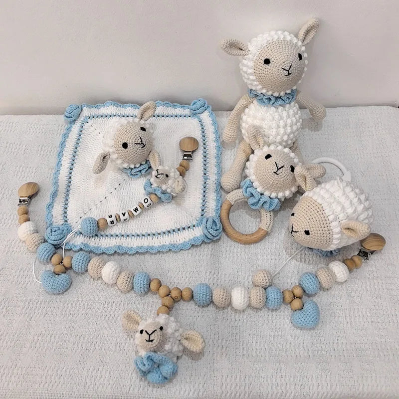 NaturaNest: Crochet Baby Rattle & Teether Set